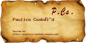 Paulics Csobád névjegykártya